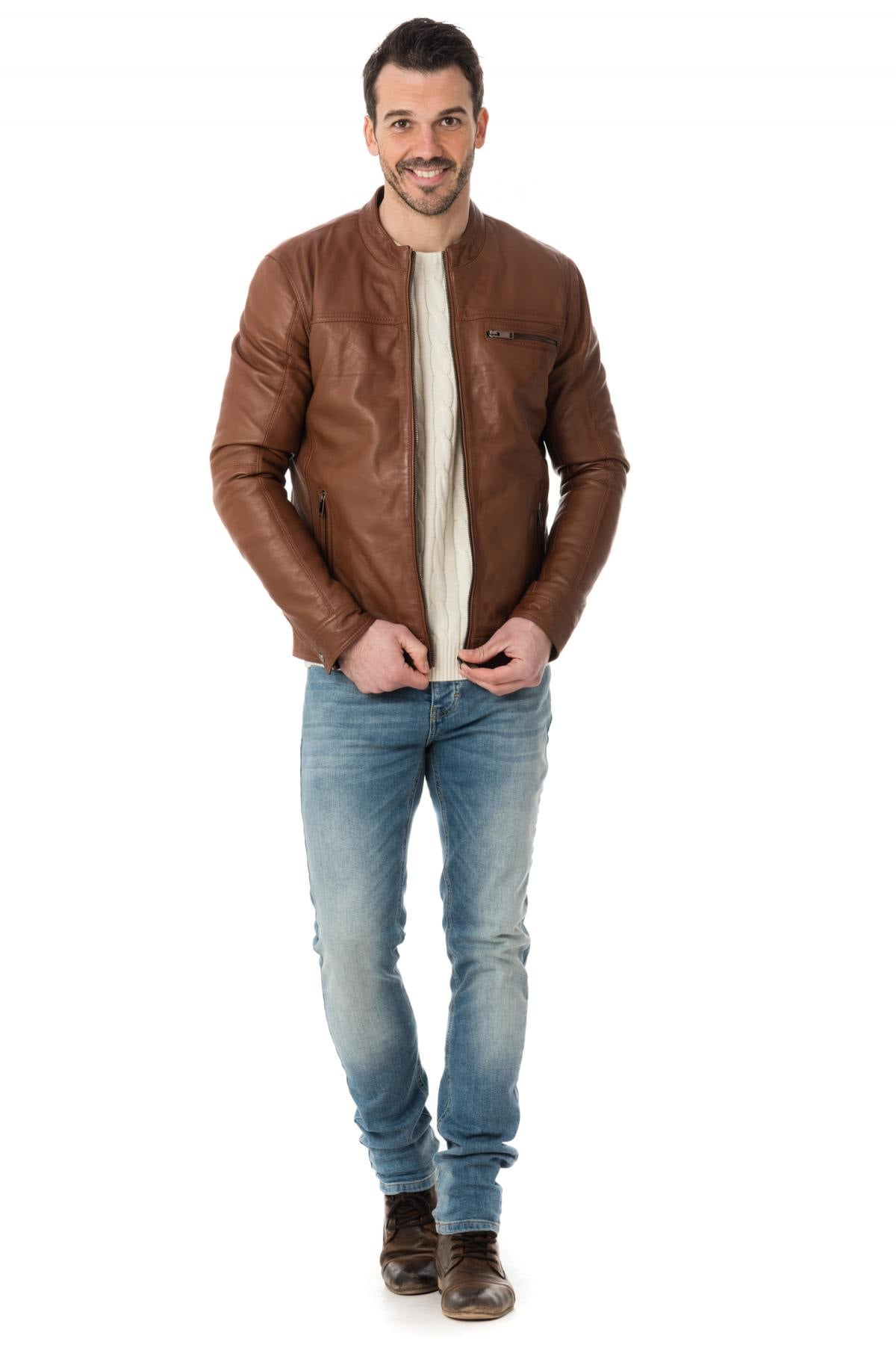 Herren Jacke Cityzen SAN DIEGO COGNAC — Ansicht 2