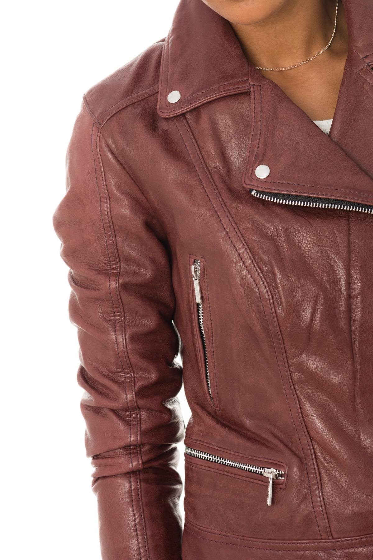 Blouson Femme Rose Garden PANEMA LAMB CASTEL BURGUNDY ZZ10 — vue 7