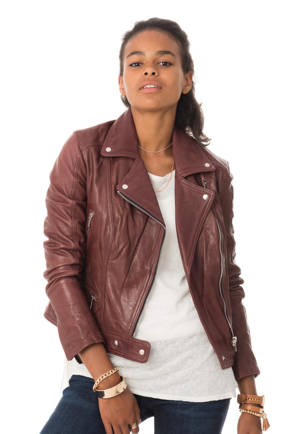 Blouson Femme Rose Garden PANEMA LAMB CASTEL BURGUNDY ZZ10 — vue 1