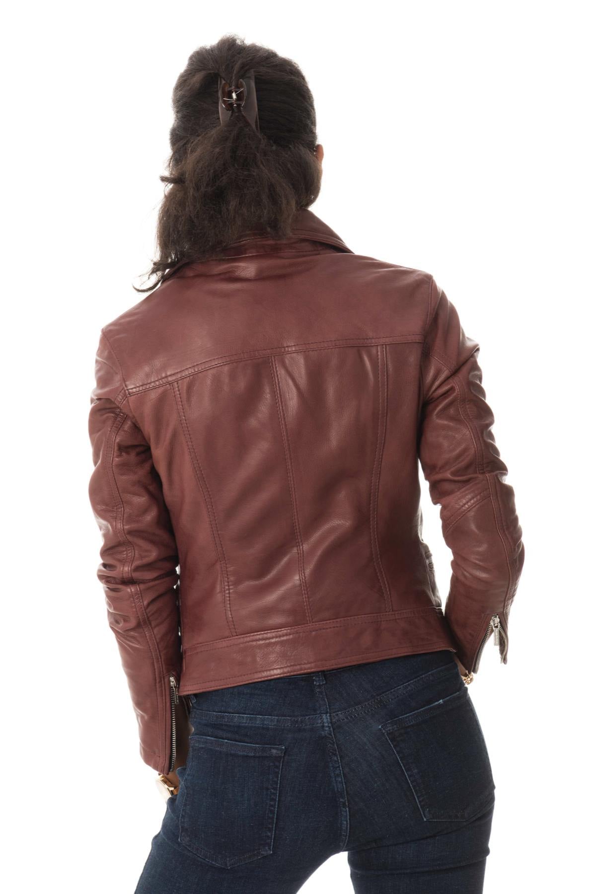 Blouson Femme Rose Garden PANEMA LAMB CASTEL BURGUNDY ZZ10 — vue 6