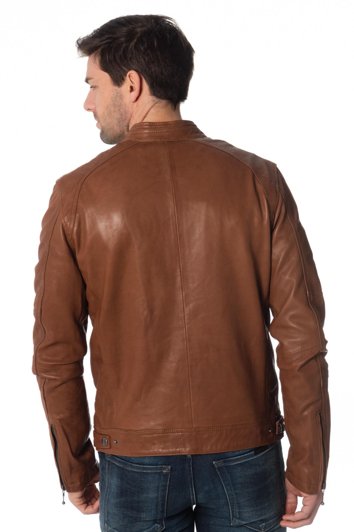 Blouson Homme Daytona EMERSON LAMB CASTEL DARK COGNAC — vue 6