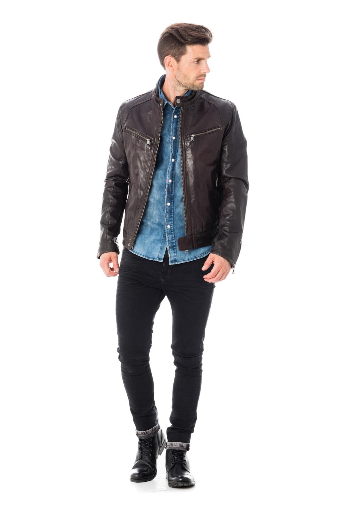 Blouson Homme Daytona DUSTIN SHEEP TIGER REDISH BROWN — vue 2