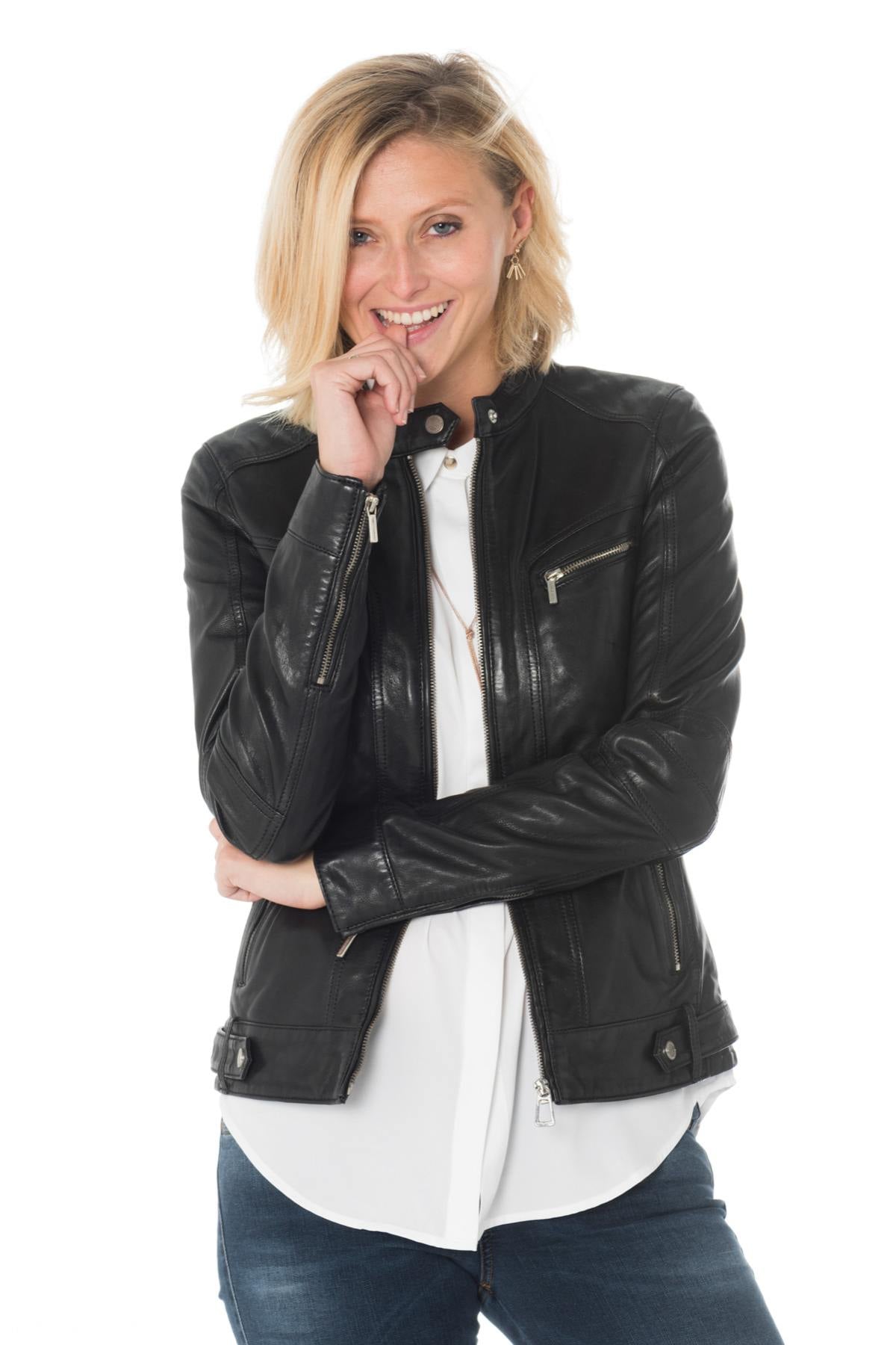 Blouson Femme Rose Garden SILENE SHEEP AOSTA BLACK — vue 3