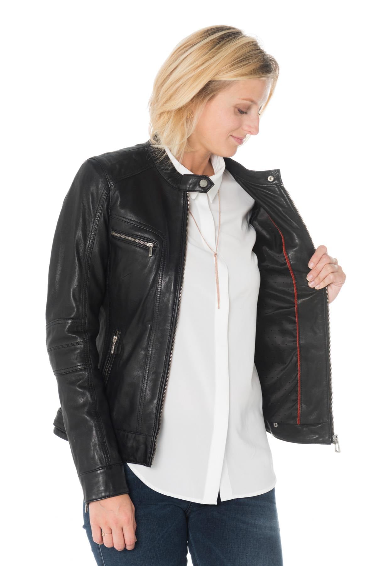 Blouson Femme Rose Garden SILENE SHEEP AOSTA BLACK — vue 6