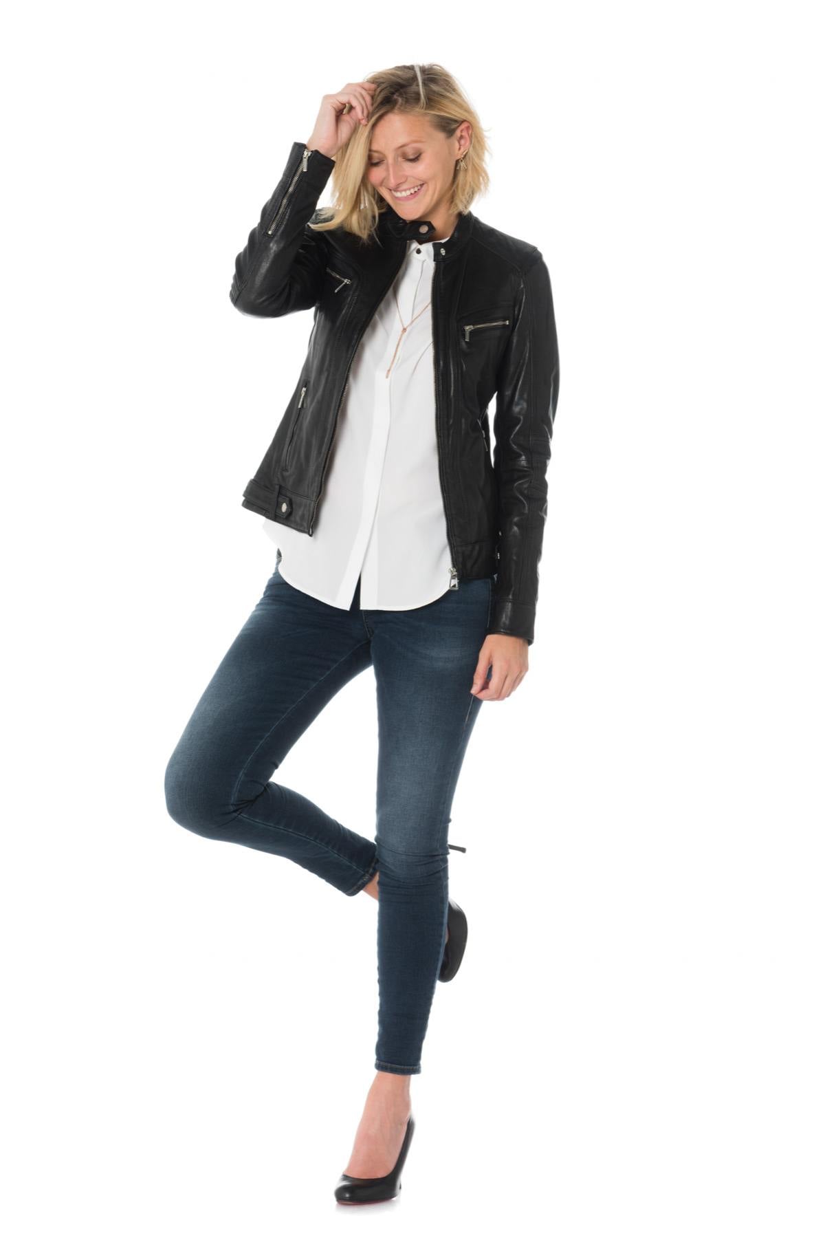 Blouson Femme Rose Garden SILENE SHEEP AOSTA BLACK — vue 2