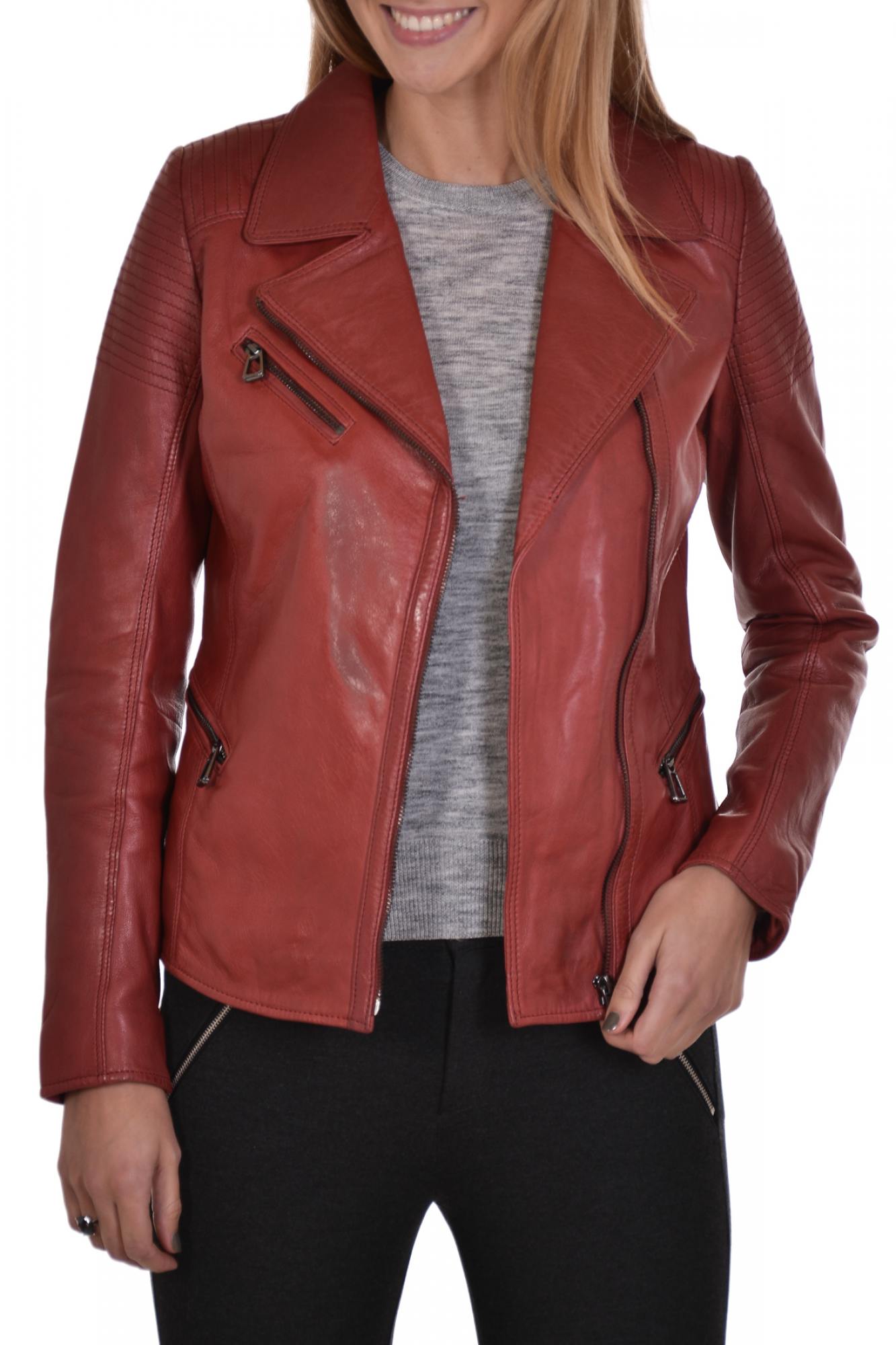 Damen Jacke Rose Garden MISSOURI LAMB RUBY DARK RED — Ansicht 1