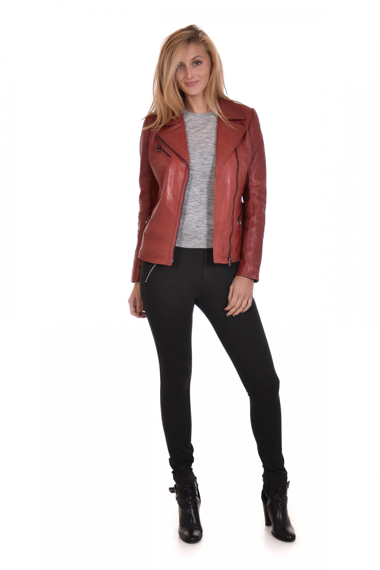 Damen Jacke Rose Garden MISSOURI LAMB RUBY DARK RED — Ansicht 2