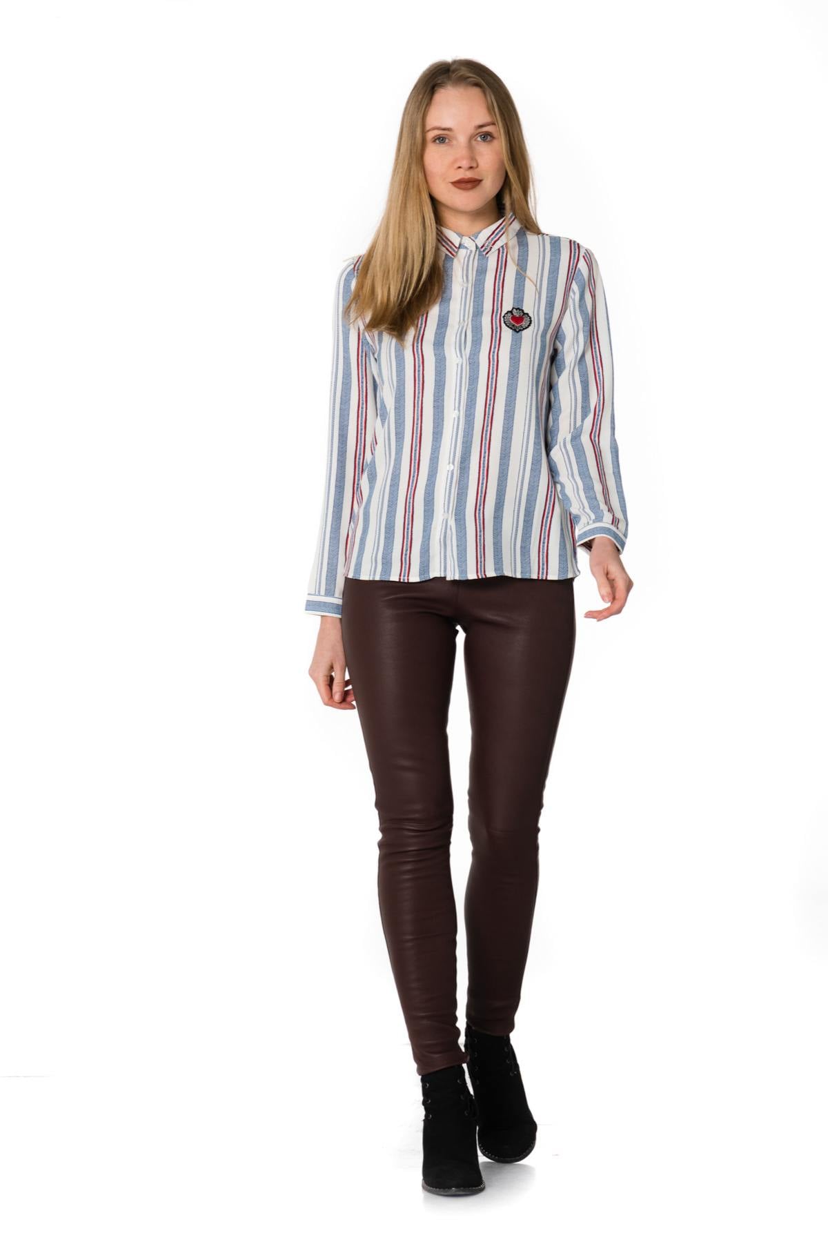 Camicia Donna Kaporal BRUNE OFF WHITE — vista 3