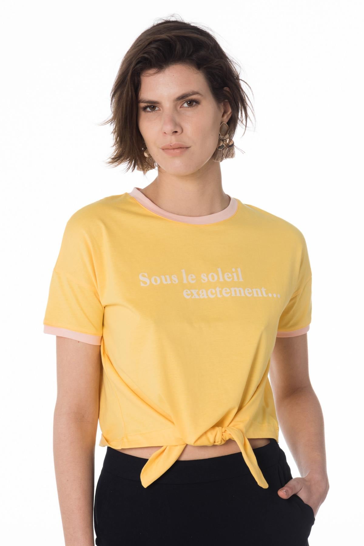 T-shirt Donna La Petite étoile JUNON JAUNE — vista 1