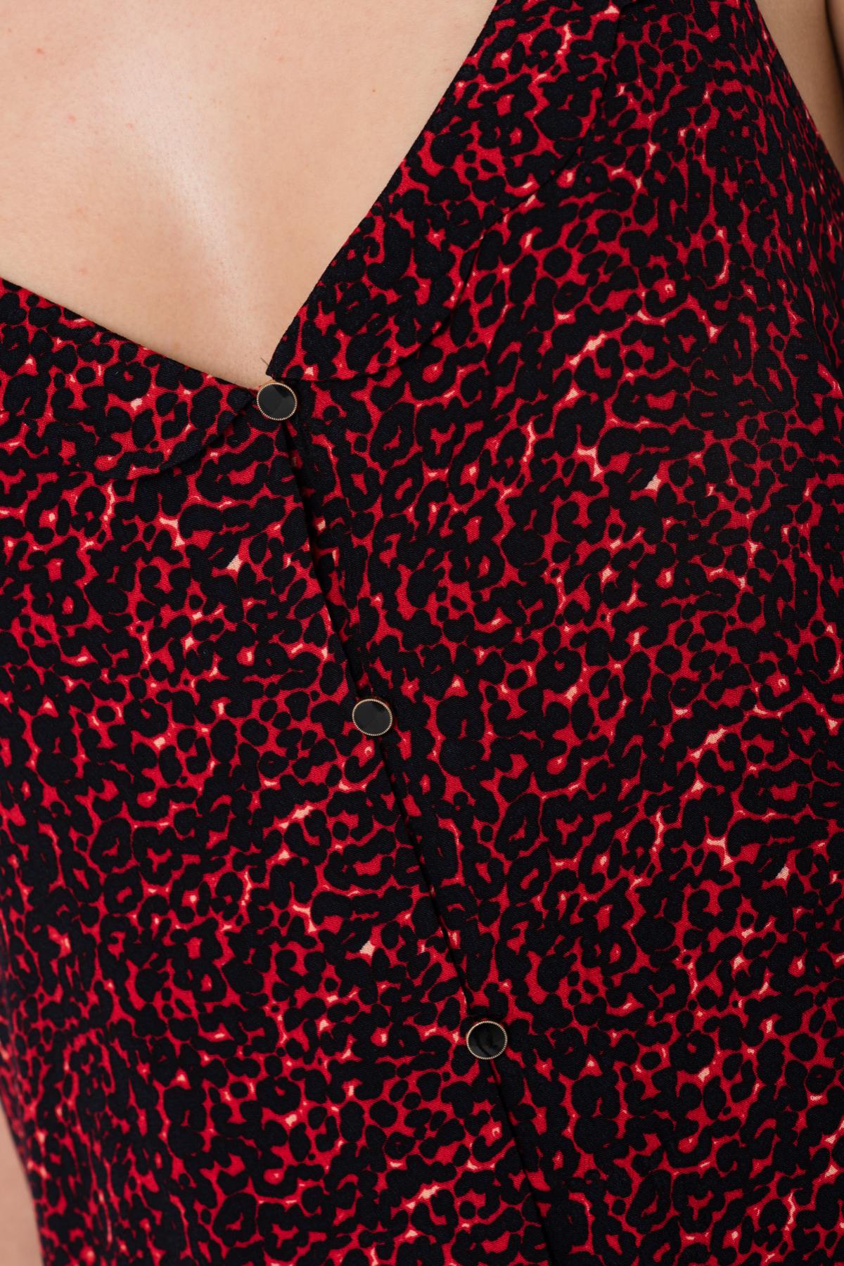 Damen T-shirt La Petite étoile LOUANE LEOPARD ROUGE — Ansicht 4