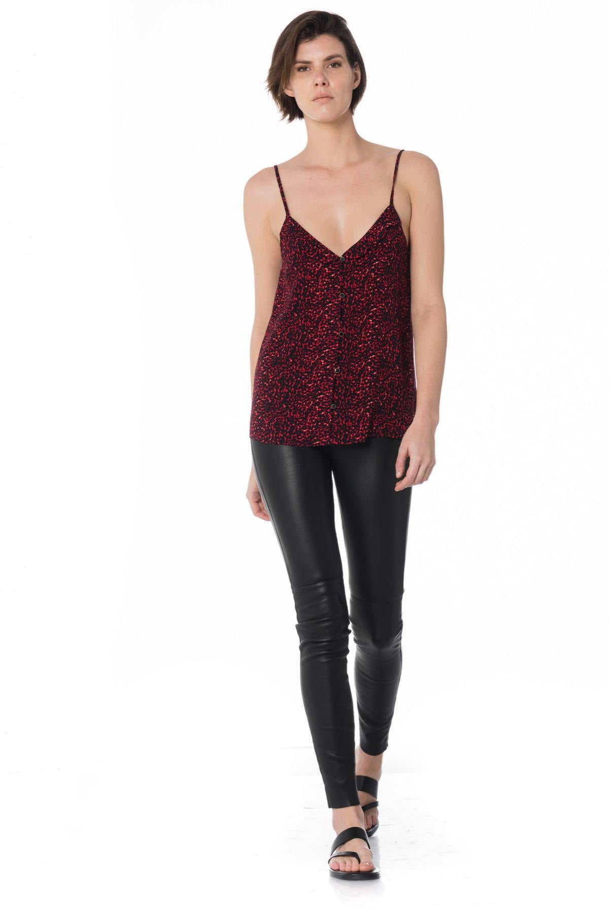 Damen T-shirt La Petite étoile LOUANE LEOPARD ROUGE — Ansicht 2