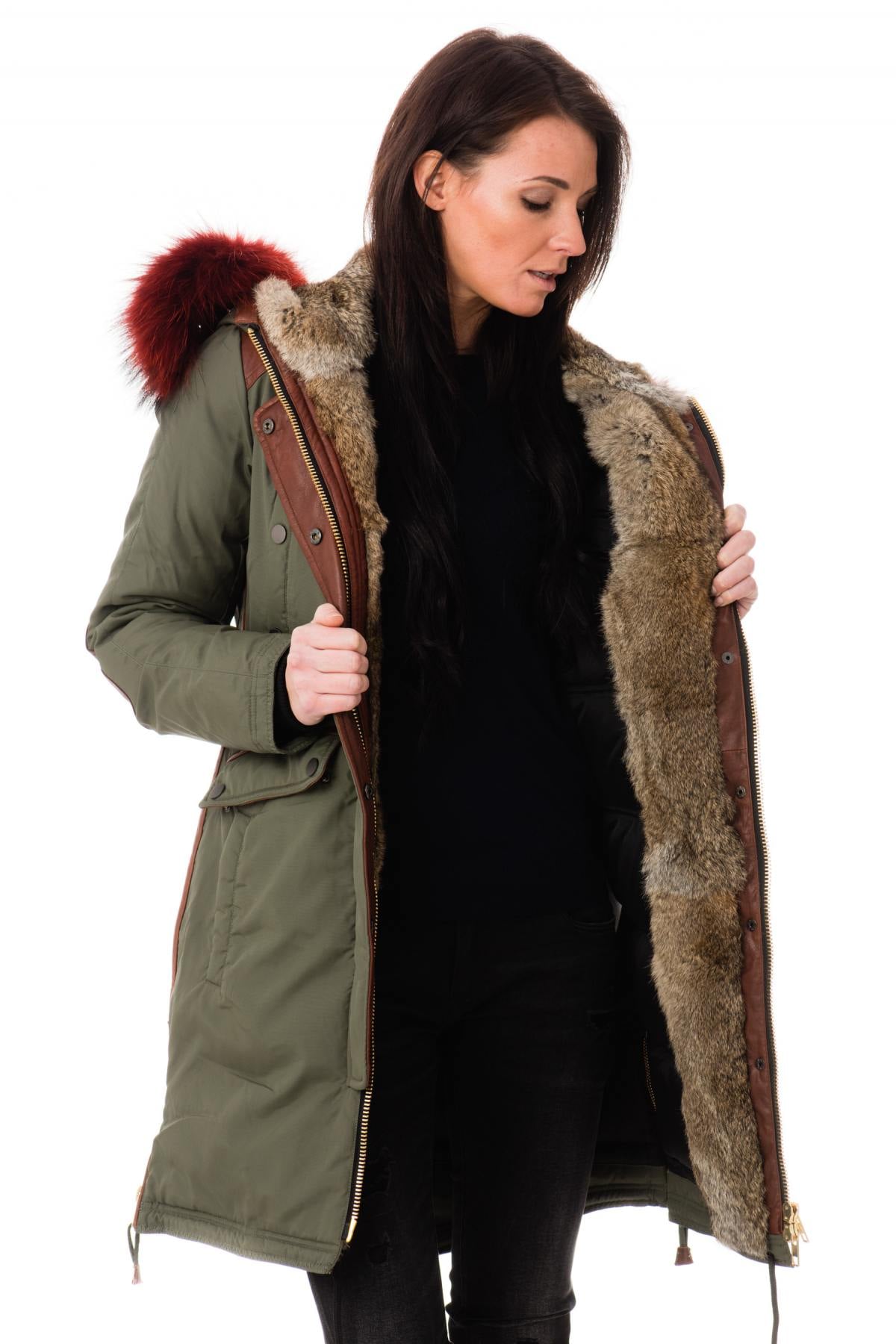 Giacche Donna Nicole Benisti BRERA ARMY RED ZZ50 — vista 5