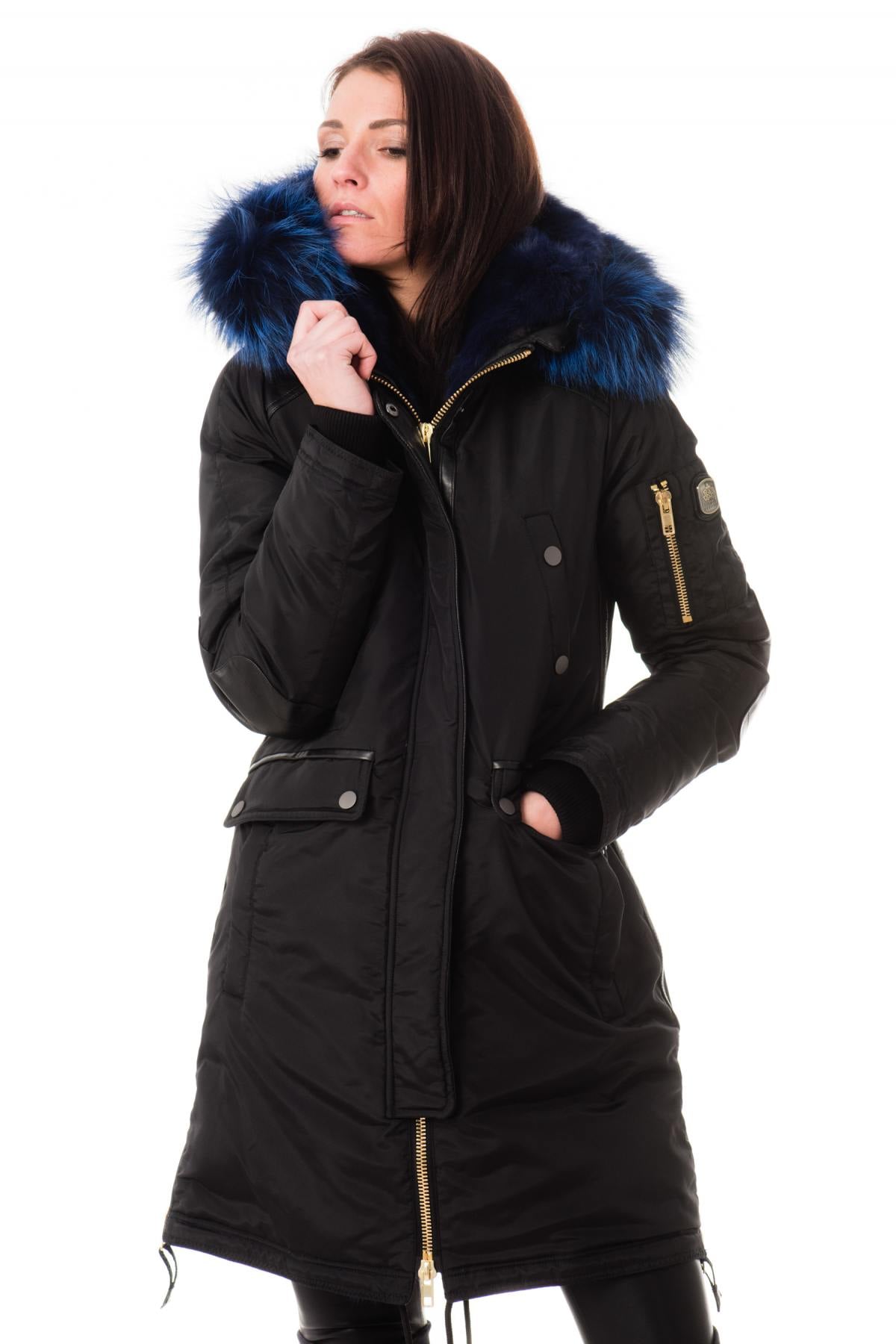 Giacche Donna Nicole Benisti BRERA BLACK BLUE ZZ — vista 3