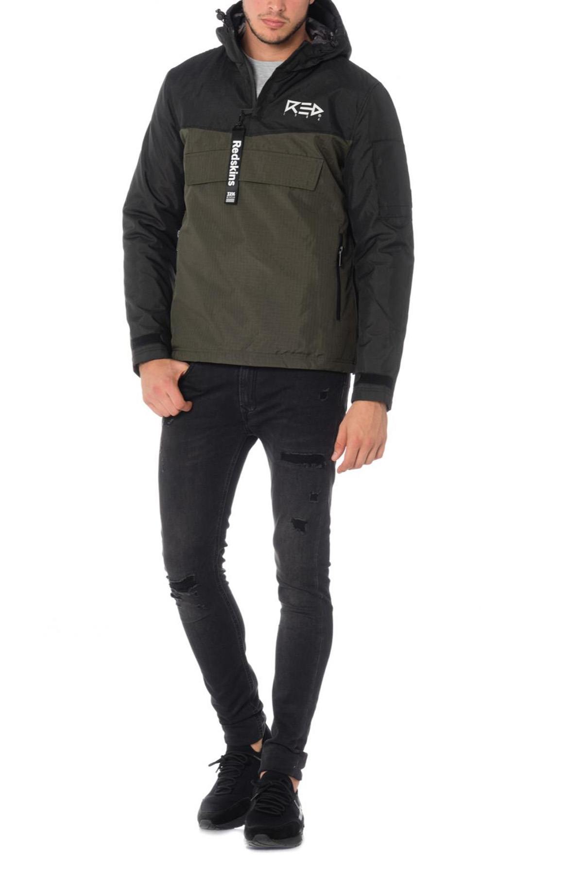 Chaqueta Hombre Redskins SEALER FURTHER BLACK KAKI — vista 6