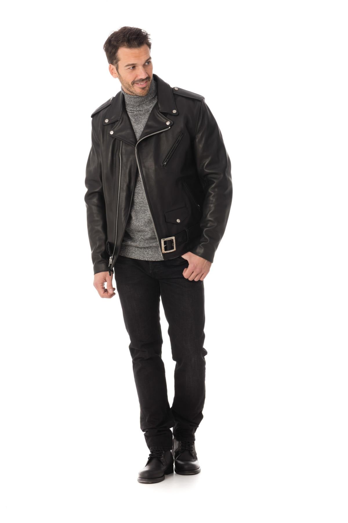 Chaqueta Hombre Schott 118L BLACK — vista 4