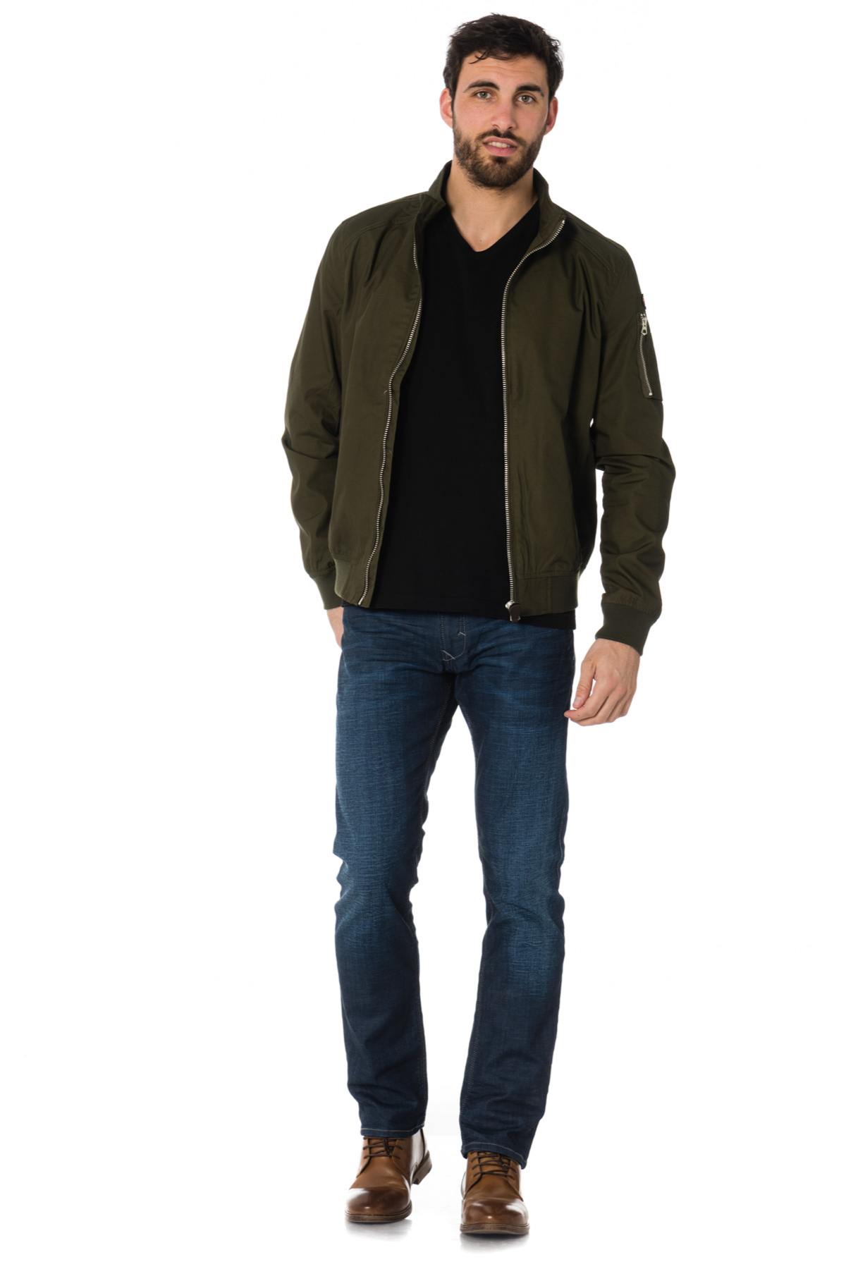 Herren Jacke Schott KENNY DARK KAKI — Ansicht 2