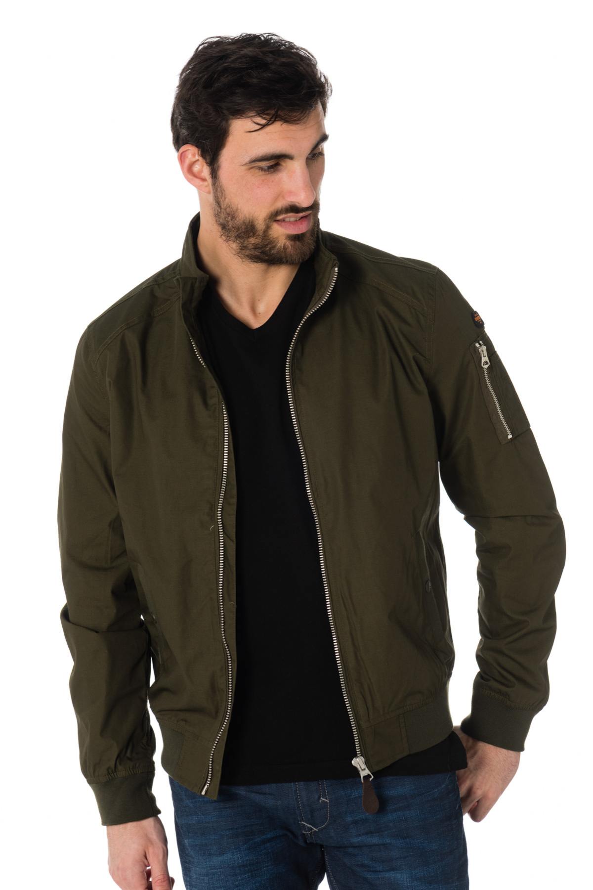 Herren Jacke Schott KENNY DARK KAKI — Ansicht 3