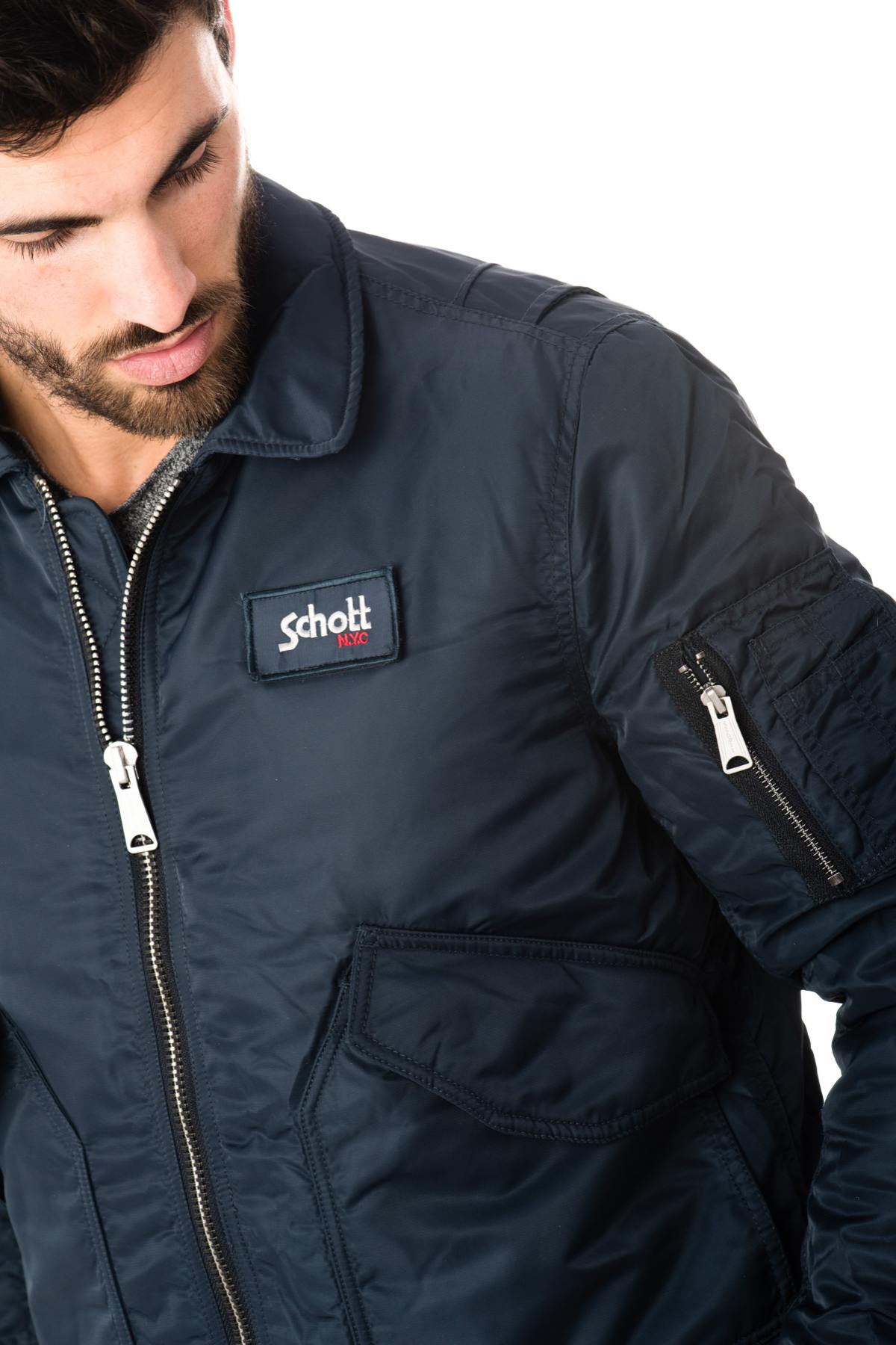 Blouson homme schott 210100 NAVY - cuir-city.com