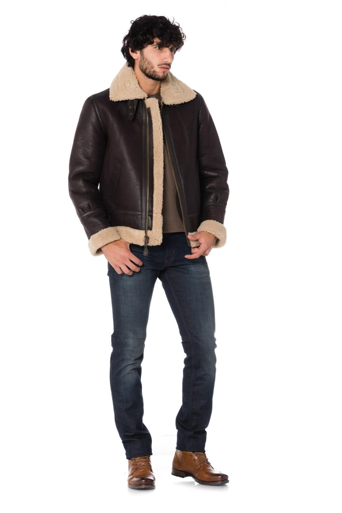 Chaqueta Hombre Schott LC1259 CORDOVAN/CAFE — vista 2