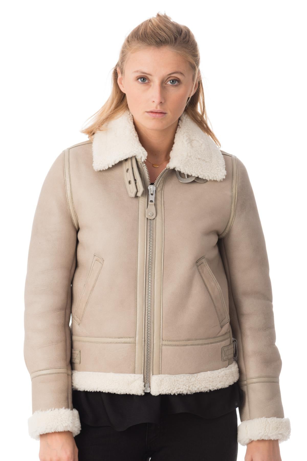 Chaqueta Mujeres Schott LCW1257 LIGHT BEIGE — vista 4