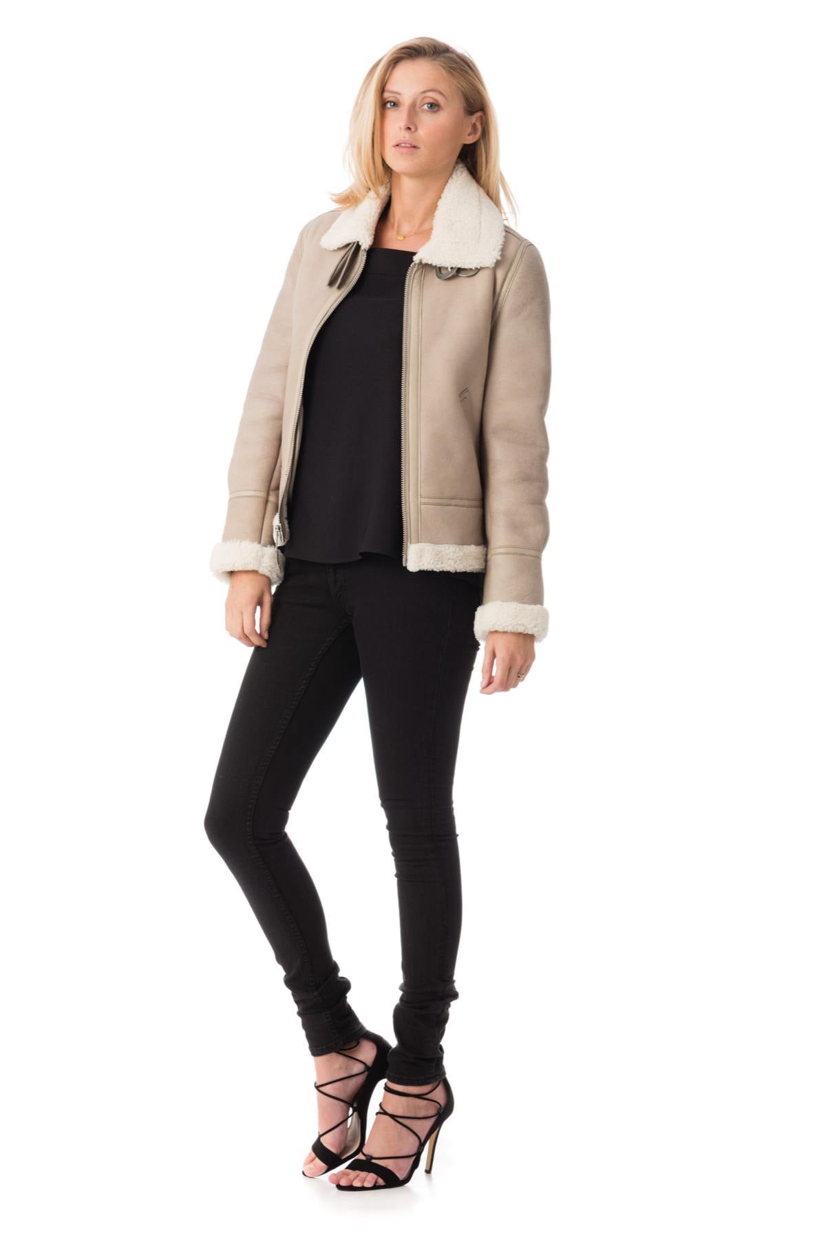 Chaqueta Mujeres Schott LCW1257 LIGHT BEIGE — vista 2