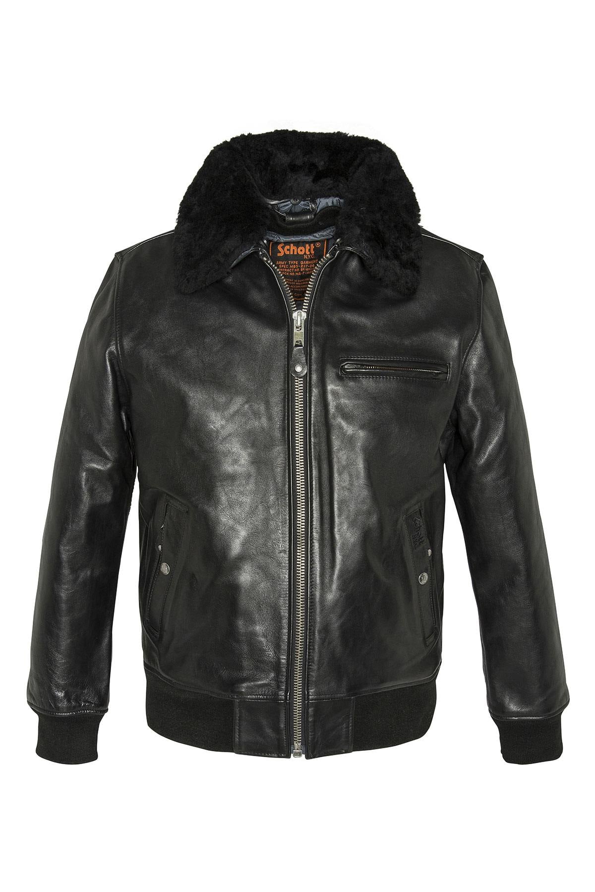 Blouson Homme Schott LC1380 BLACK — vue 10