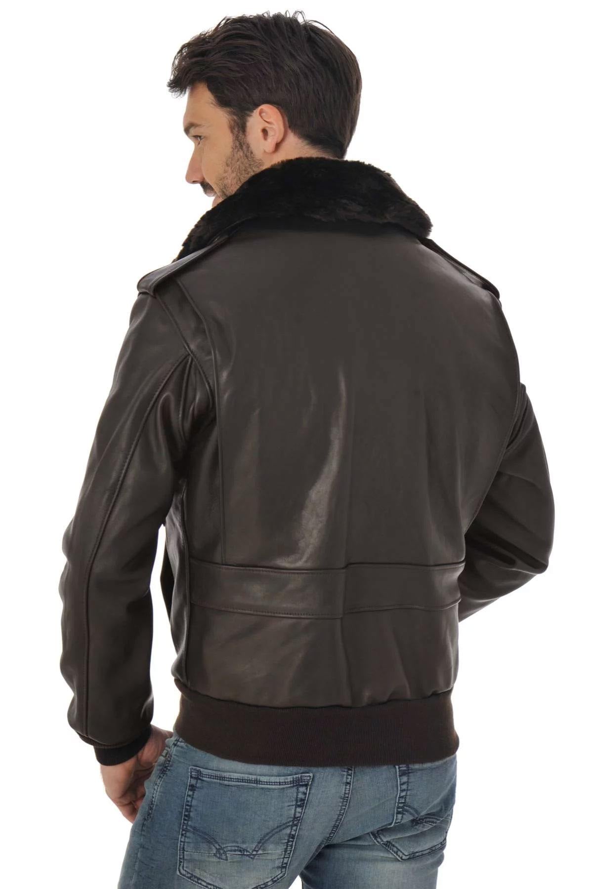 Chaqueta Hombre Schott 184SM BROWN — vista 9