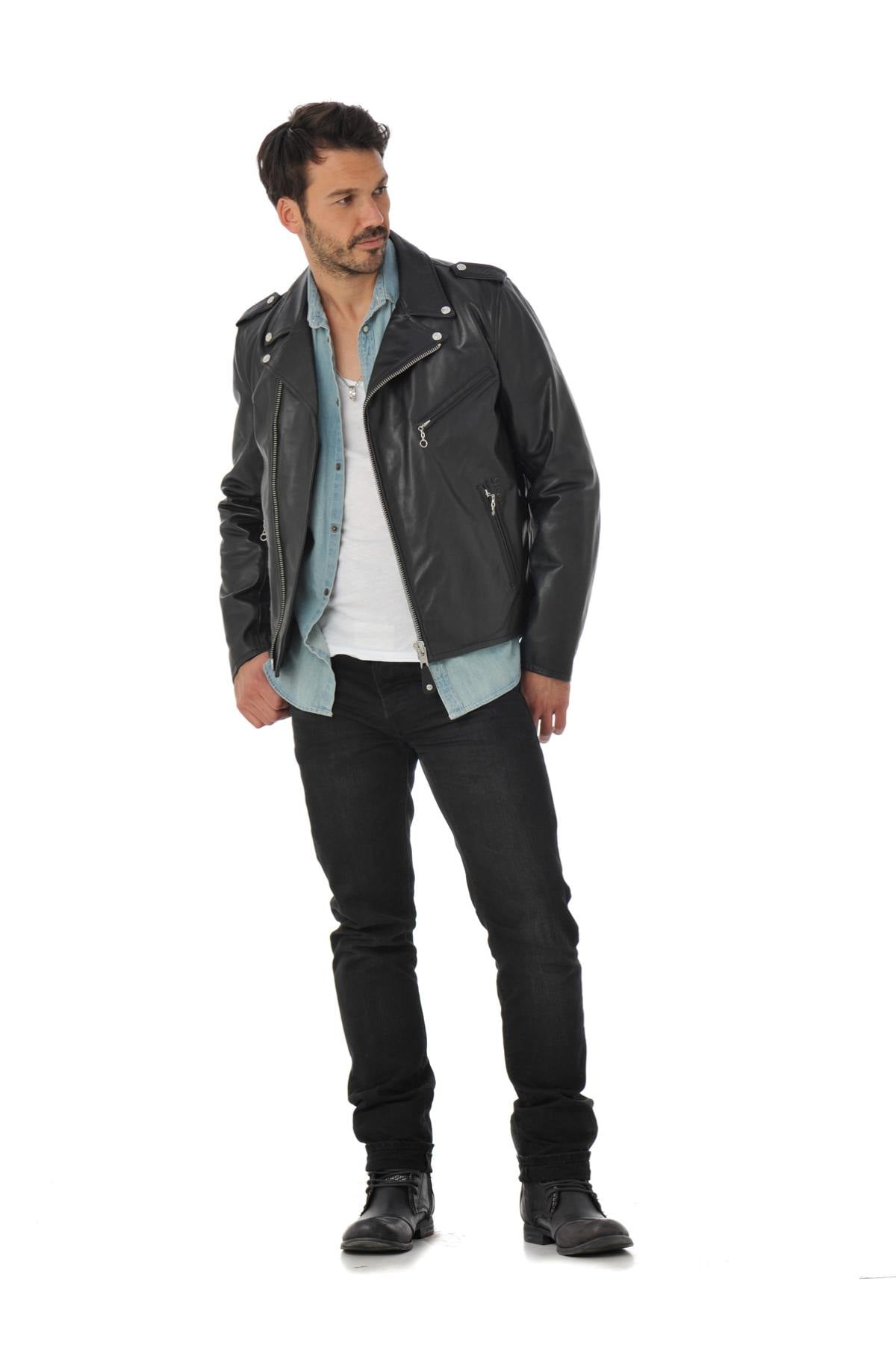 Herren Jacke Schott LC1140ICON BLACK X — Ansicht 3