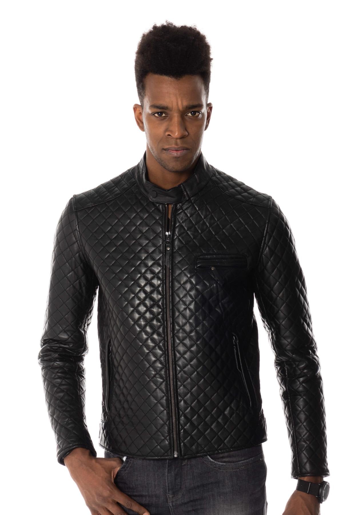 Giacche Uomo Serge Pariente TOP MAN QUILT BLACK ZZ — vista 6