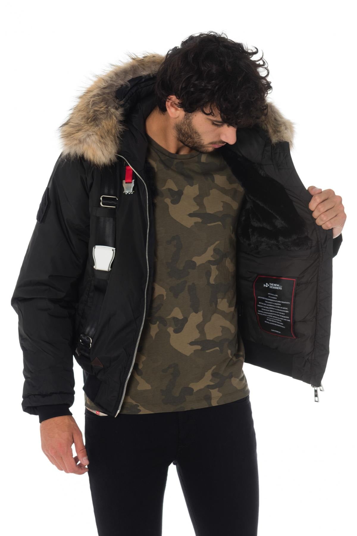 Chaqueta Hombre The New Designers PILOT BLACK  — vista 5