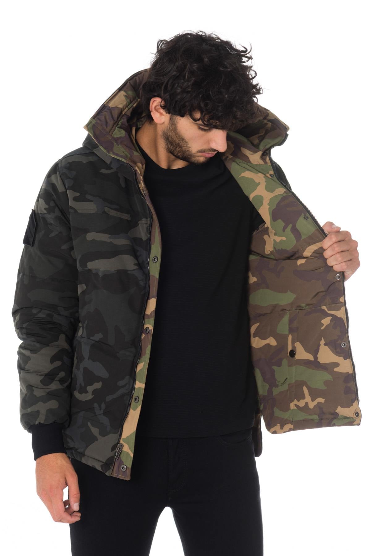 Blouson Homme The New Designers SNAPPED BLACK/KAKI — vue 13