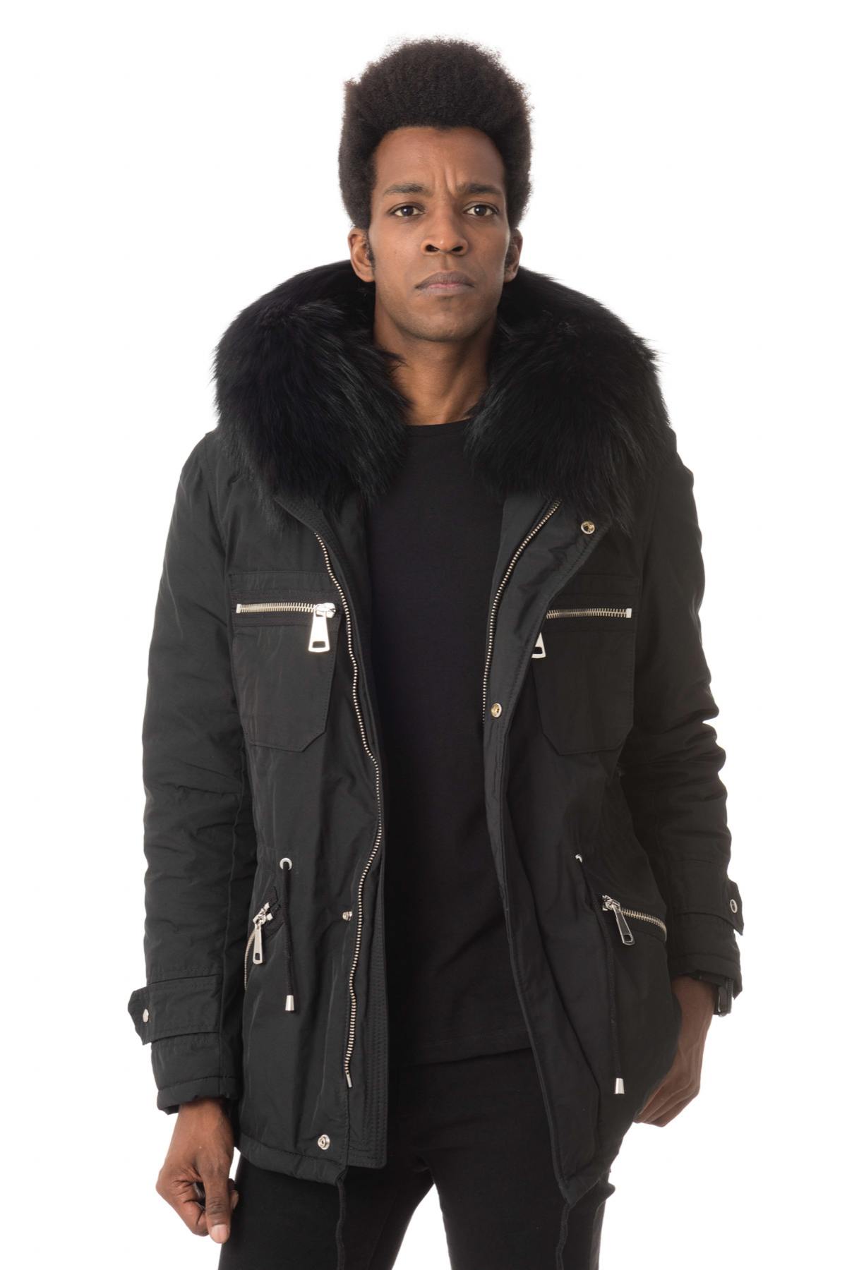 Herren Jacke Wild Arctic By Flo & Clo JOKER TEX + FUR PIUMINONERO — Ansicht 3