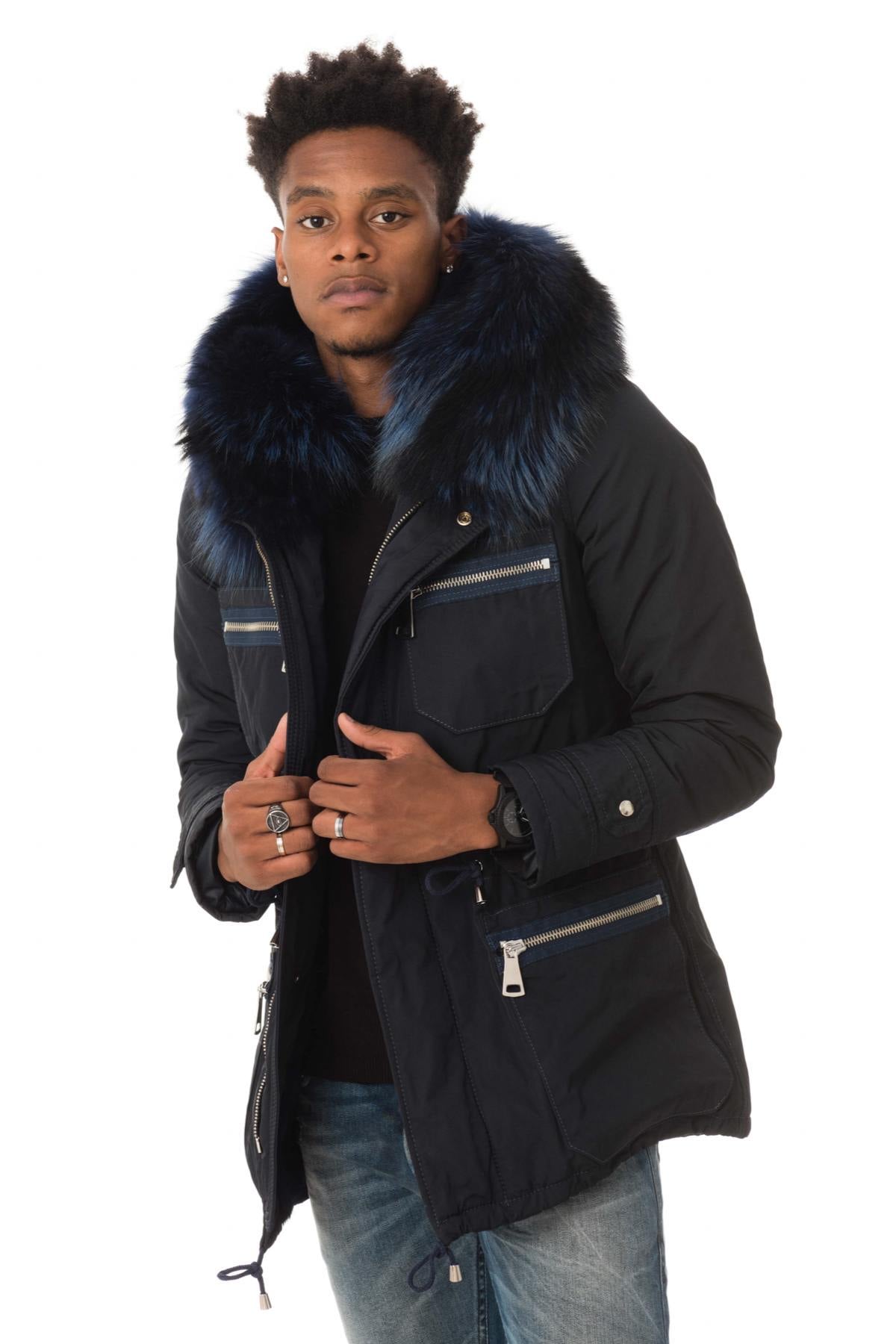 Herren Jacke Wild Arctic By Flo & Clo ROBIN BOB TEX + FUR BLU — Ansicht 1
