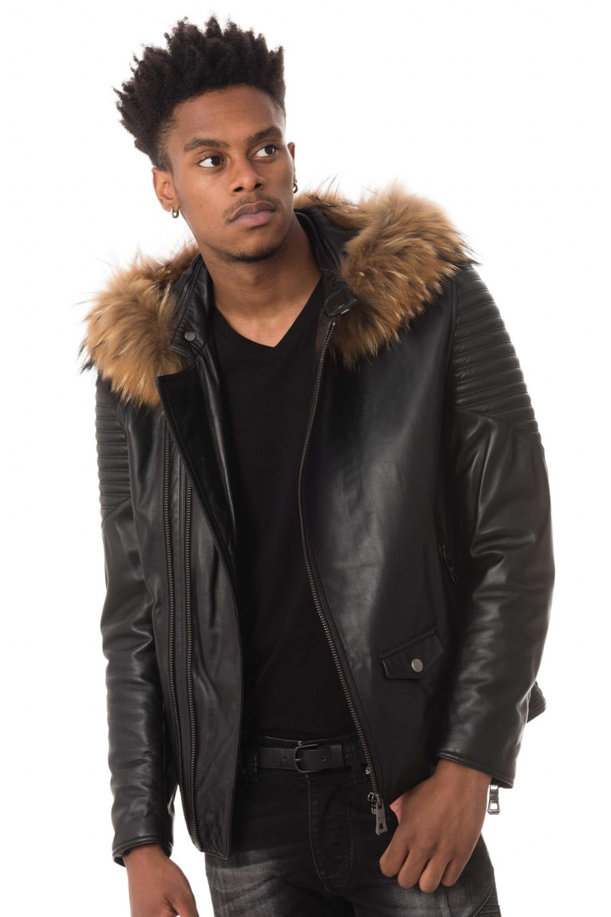 Blouson Homme Giovanni OSCAR AG NOIR — vue 3