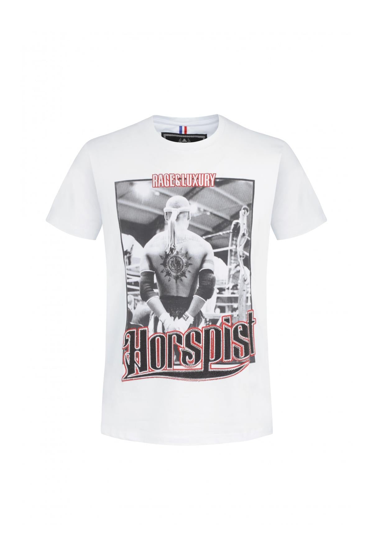 Camiseta Hombre Horspist JORDAN M500 WHITE/RED — vista 3