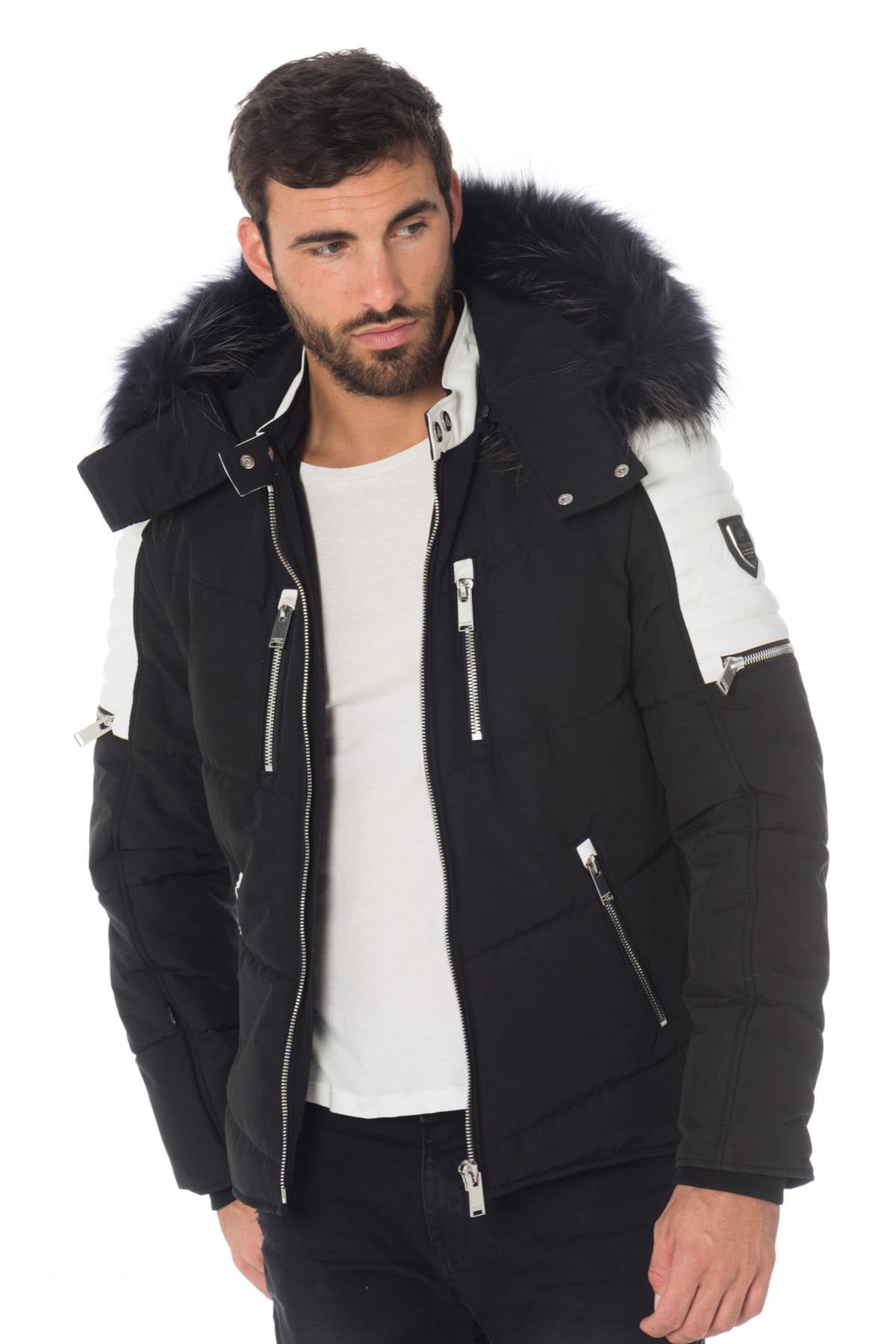 Blouson Homme Horspist CARBONE T CUIR NOIR BLANC — vue 8