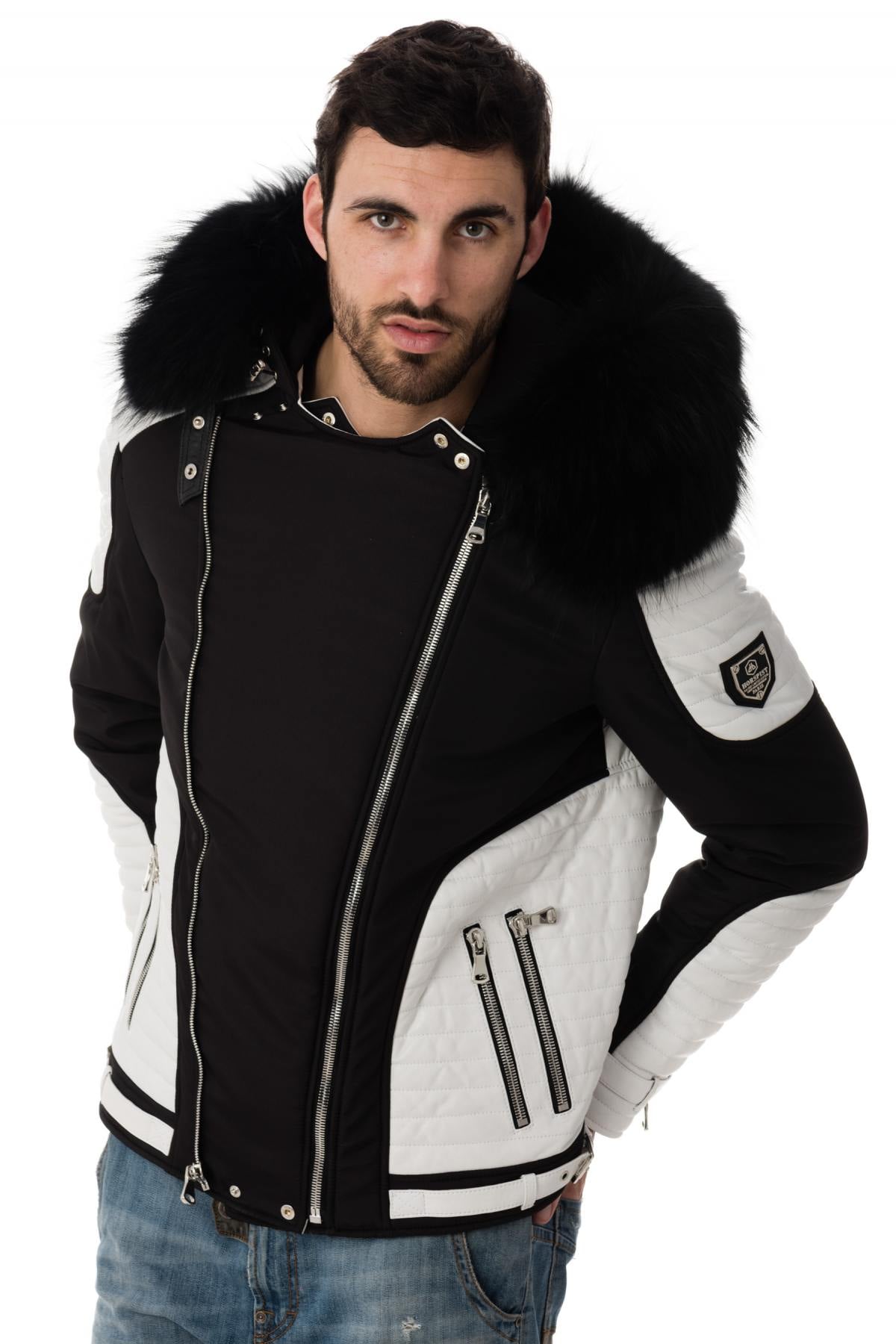 Giacche Uomo Horspist VEGAS NOIR BLANC COL NOIR — vista 4