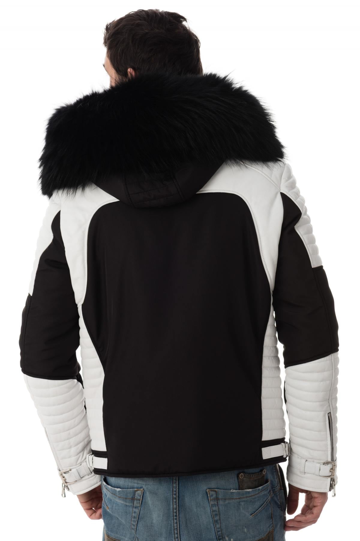 Giacche Uomo Horspist VEGAS NOIR BLANC COL NOIR — vista 7