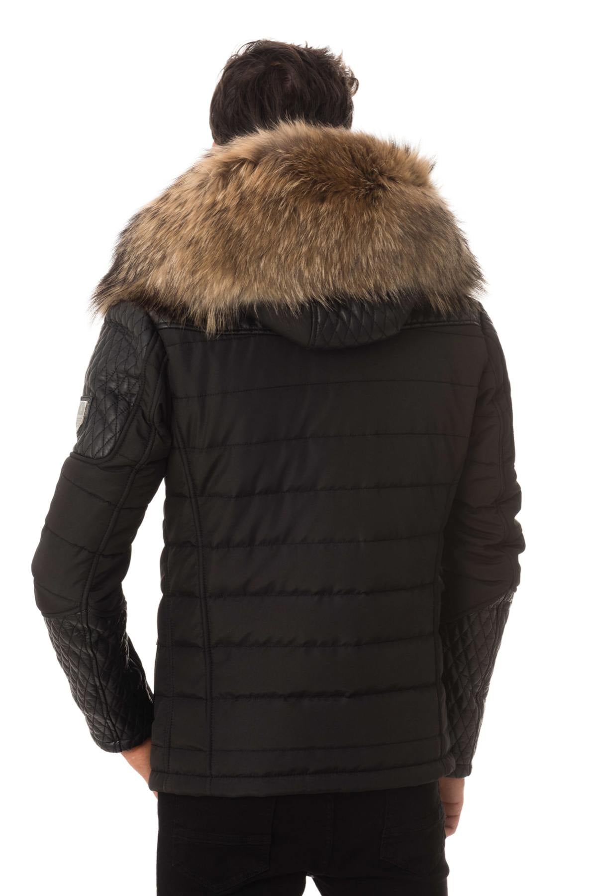 Blouson Homme Horspist CARLTON NOIR COL NATUREL — vue 4