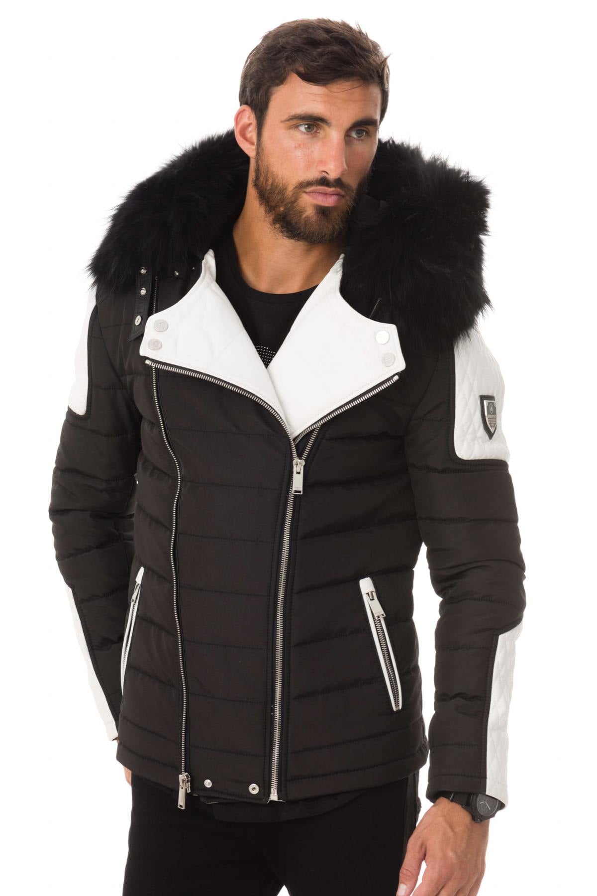 Chaqueta Hombre Horspist CARLTON NOIR BLANC COL NOIR — vista 7
