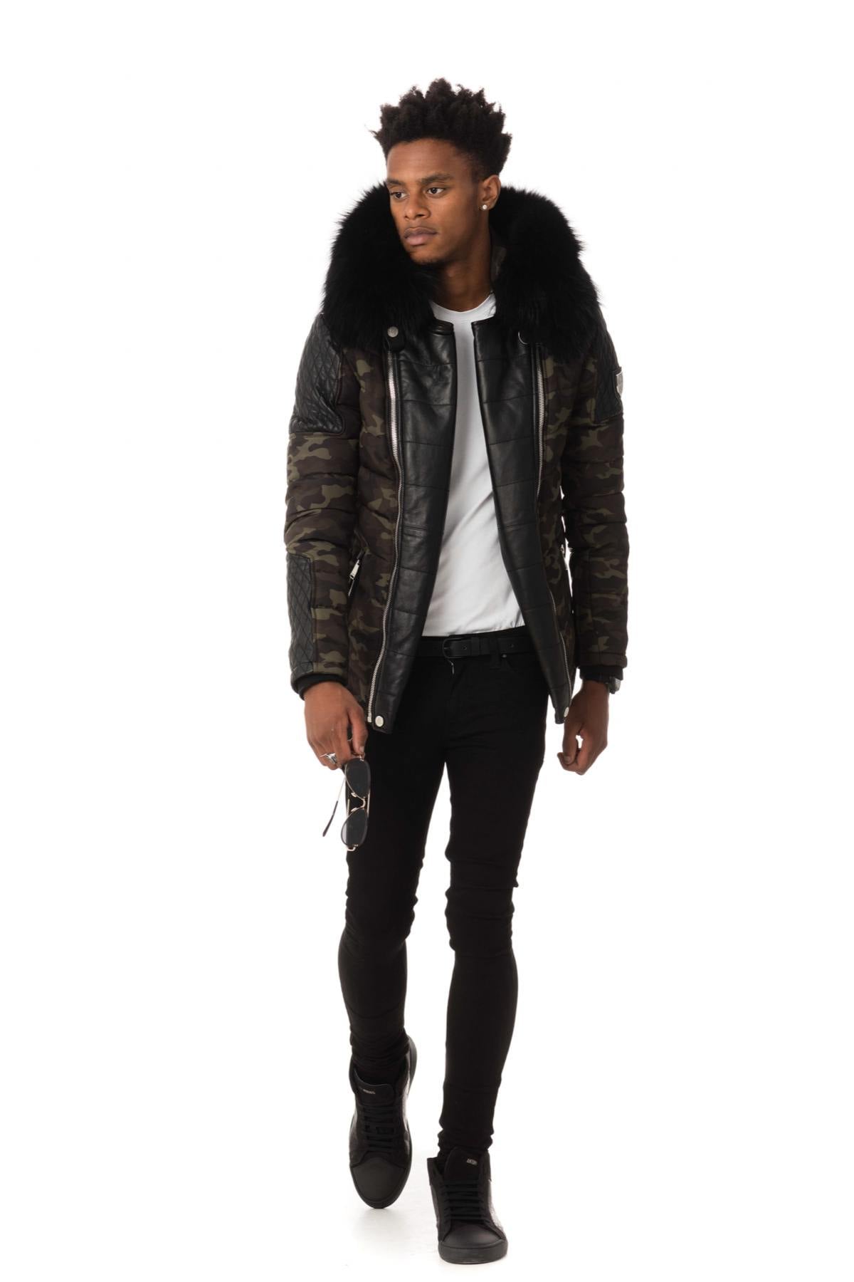 Blouson Homme Horspist CARLTON CAMOUFLAGE COL NOIR  — vue 2