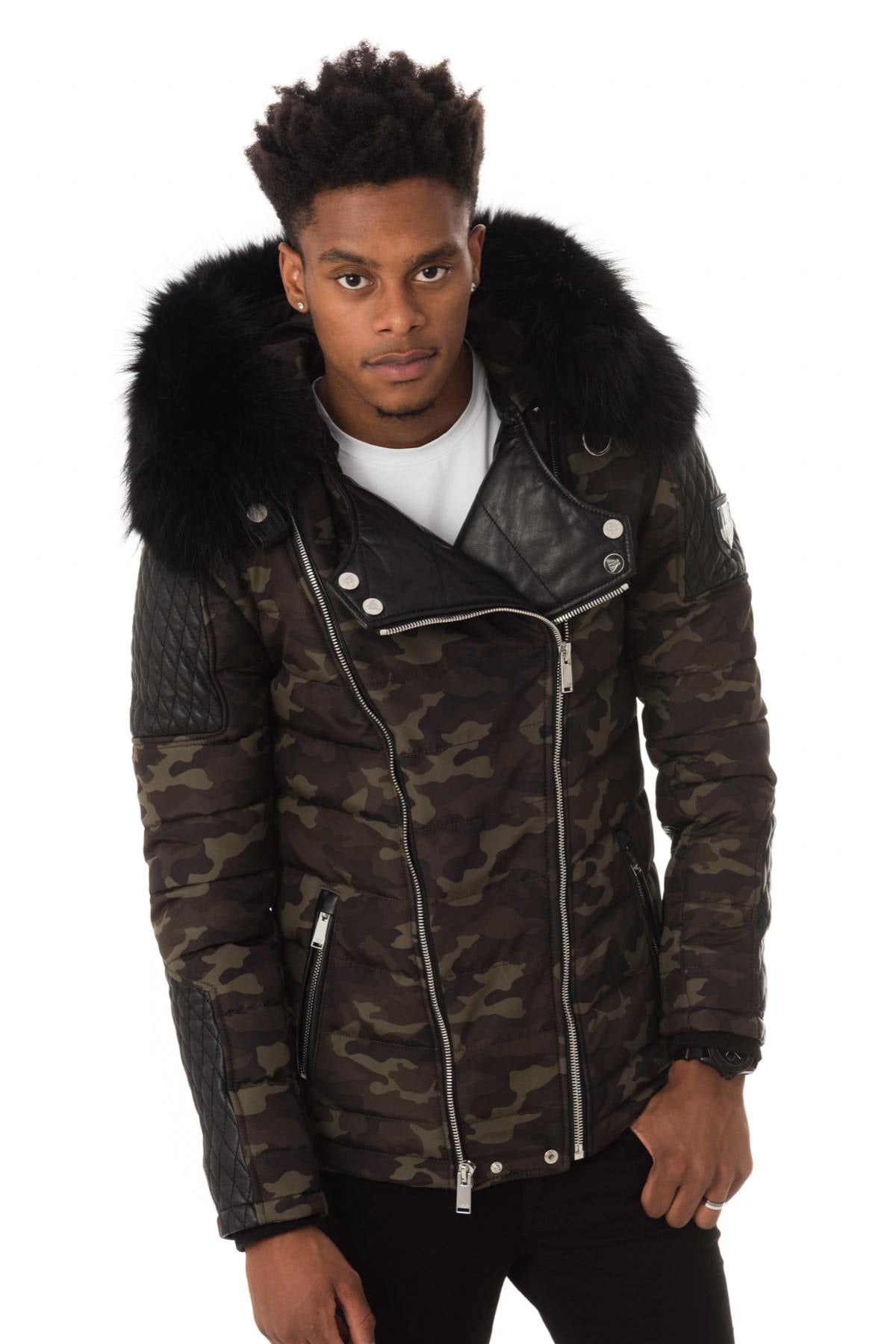Blouson Homme Horspist CARLTON CAMOUFLAGE COL NOIR  — vue 4