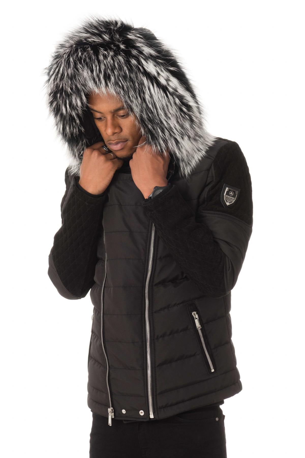 Blouson Homme Horspist CARLTON T DAIM NOIR COL SILVER  — vue 4