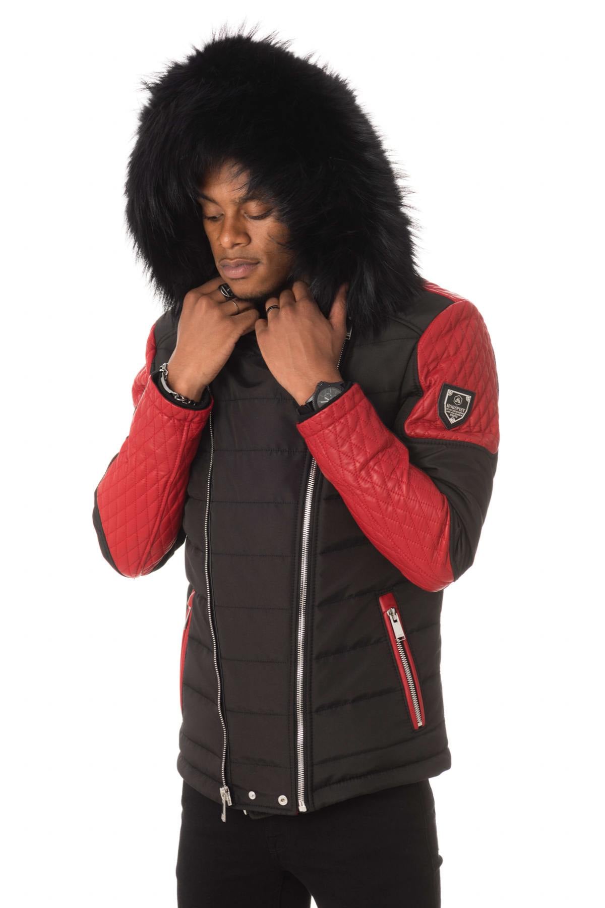 Chaqueta Hombre Horspist CARLTON NOIR/ROUGE COL NOIR  — vista 4