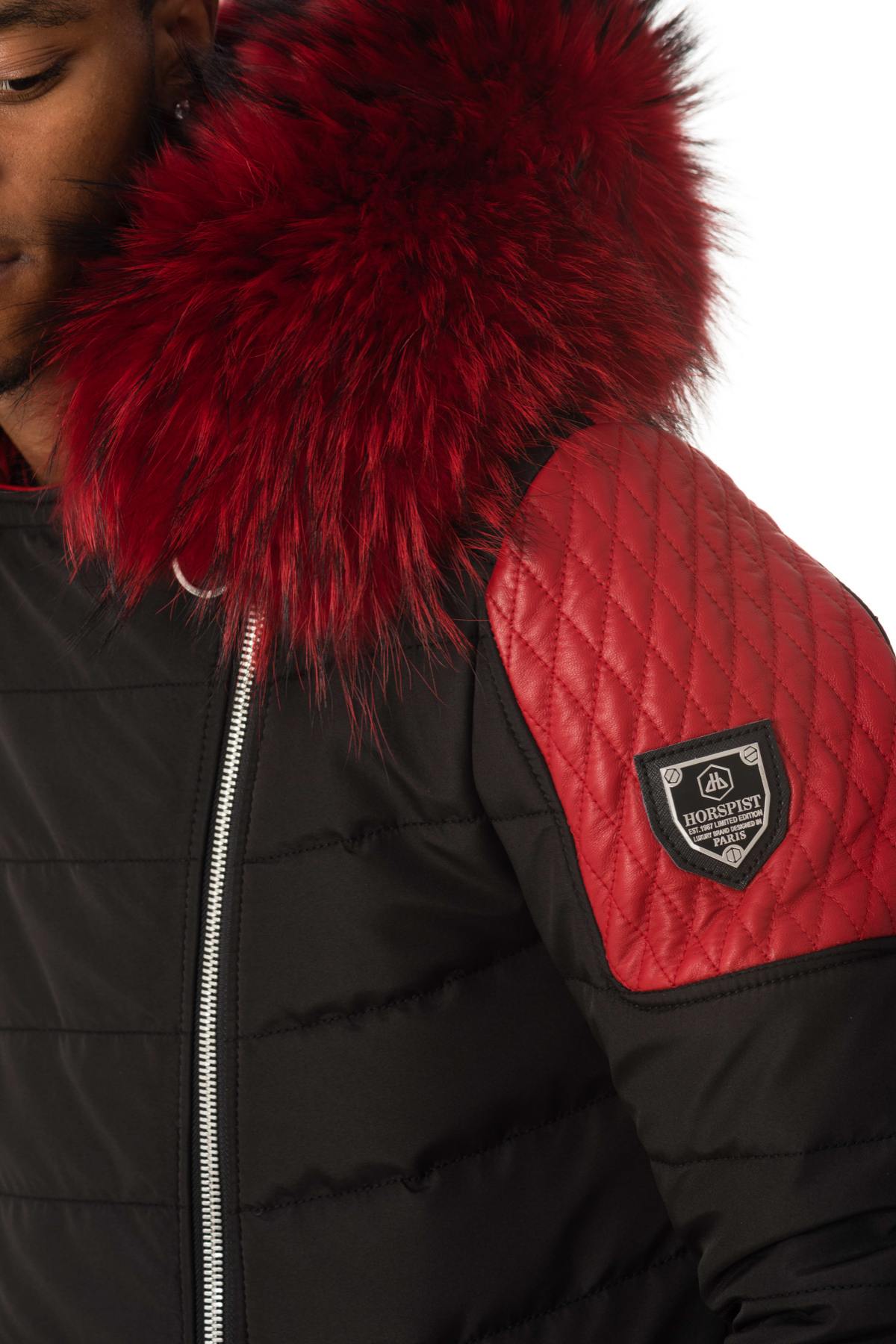 Chaqueta Hombre Horspist CARLTON NOIR/ROUGE COL ROUGE  — vista 7