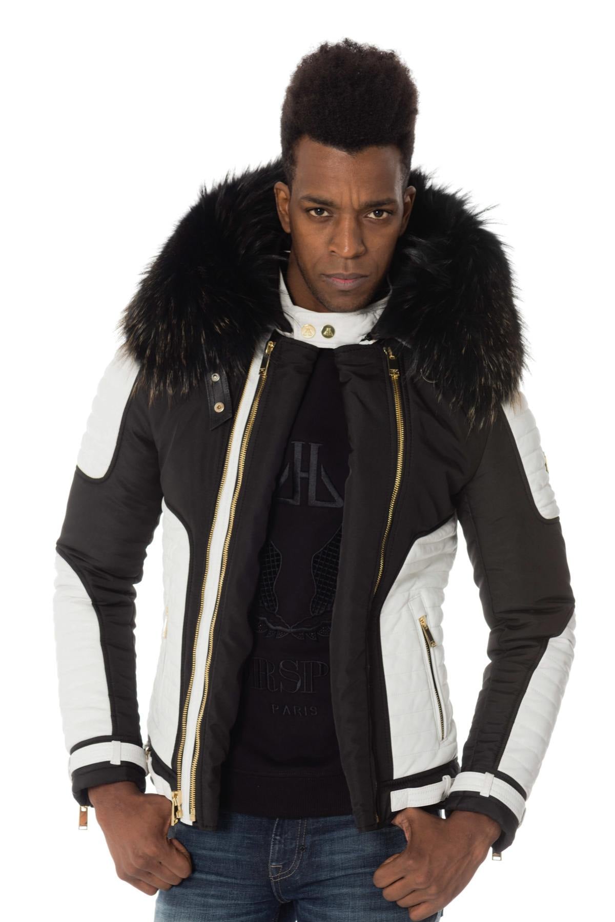 Herren Jacke Horspist MARTINEZ NOIR BLANC ZIP GOLD COL OR — Ansicht 4