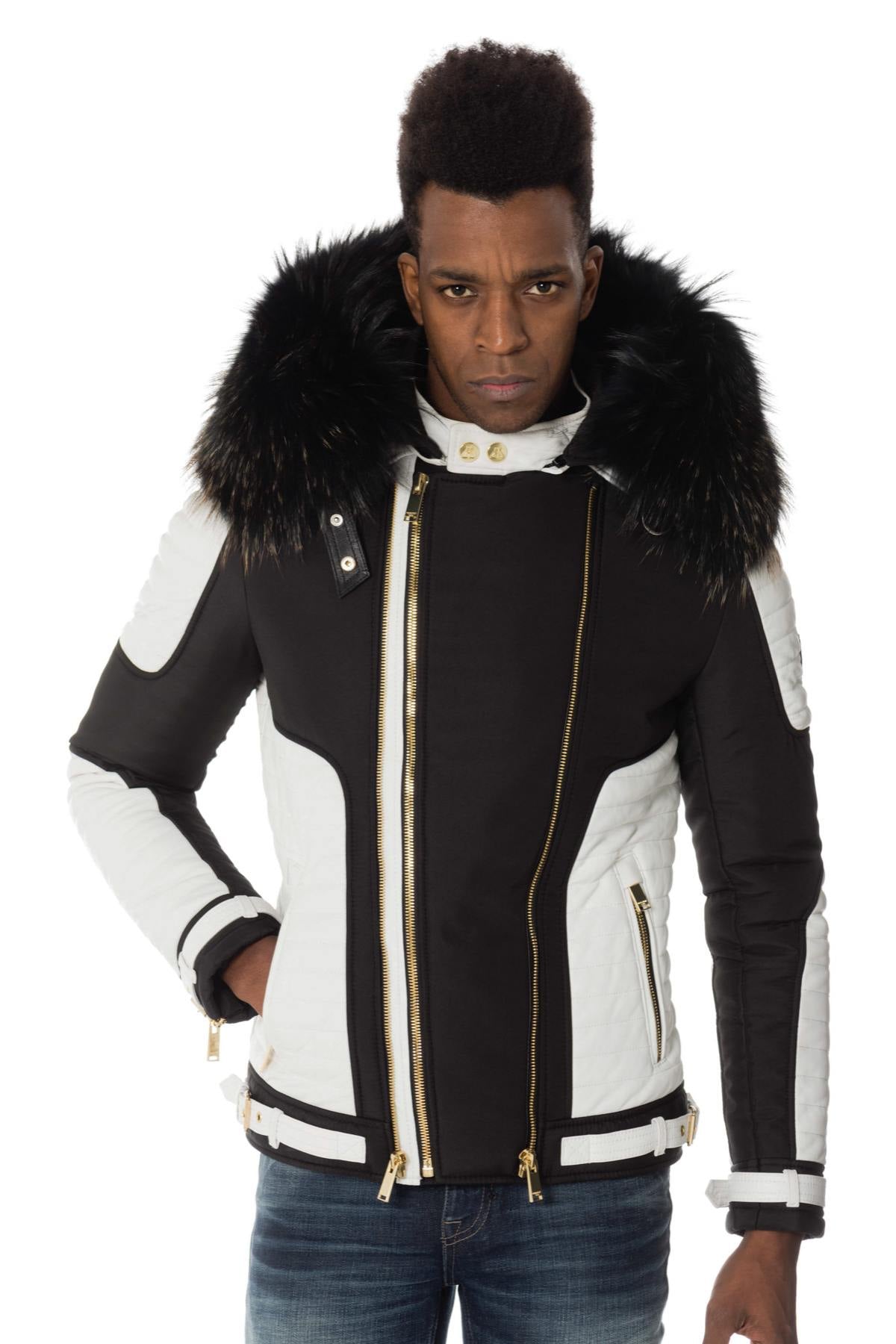 Herren Jacke Horspist MARTINEZ NOIR BLANC ZIP GOLD COL OR — Ansicht 1