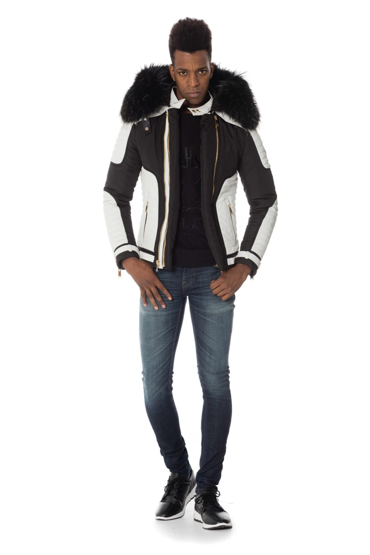 Herren Jacke Horspist MARTINEZ NOIR BLANC ZIP GOLD COL OR — Ansicht 2