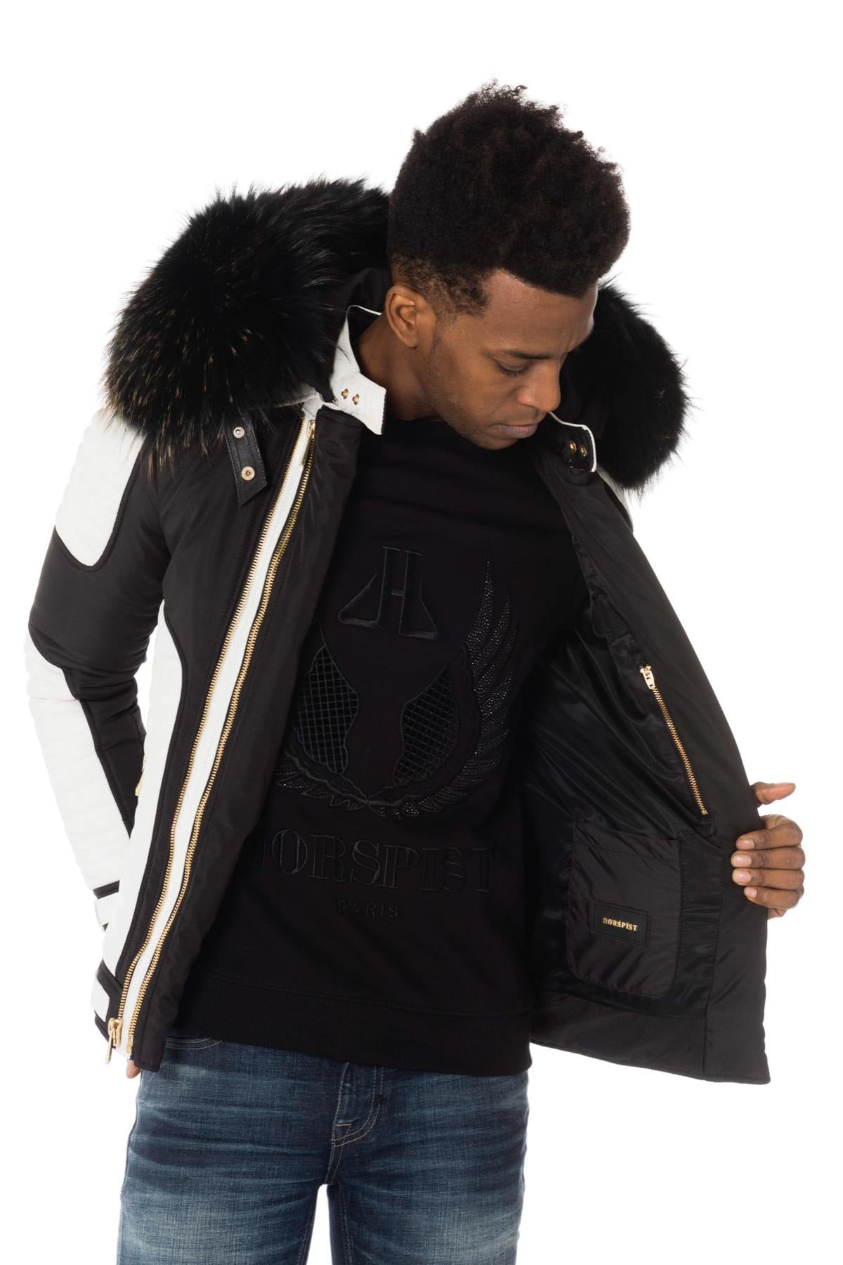 Herren Jacke Horspist MARTINEZ NOIR BLANC ZIP GOLD COL OR — Ansicht 6