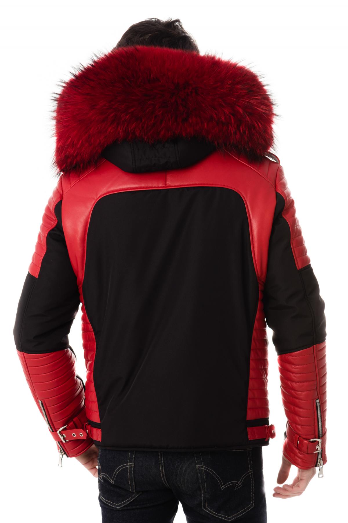 Blouson Homme Horspist VEGAS NOIR ROUGE COL ROUGE — vue 6